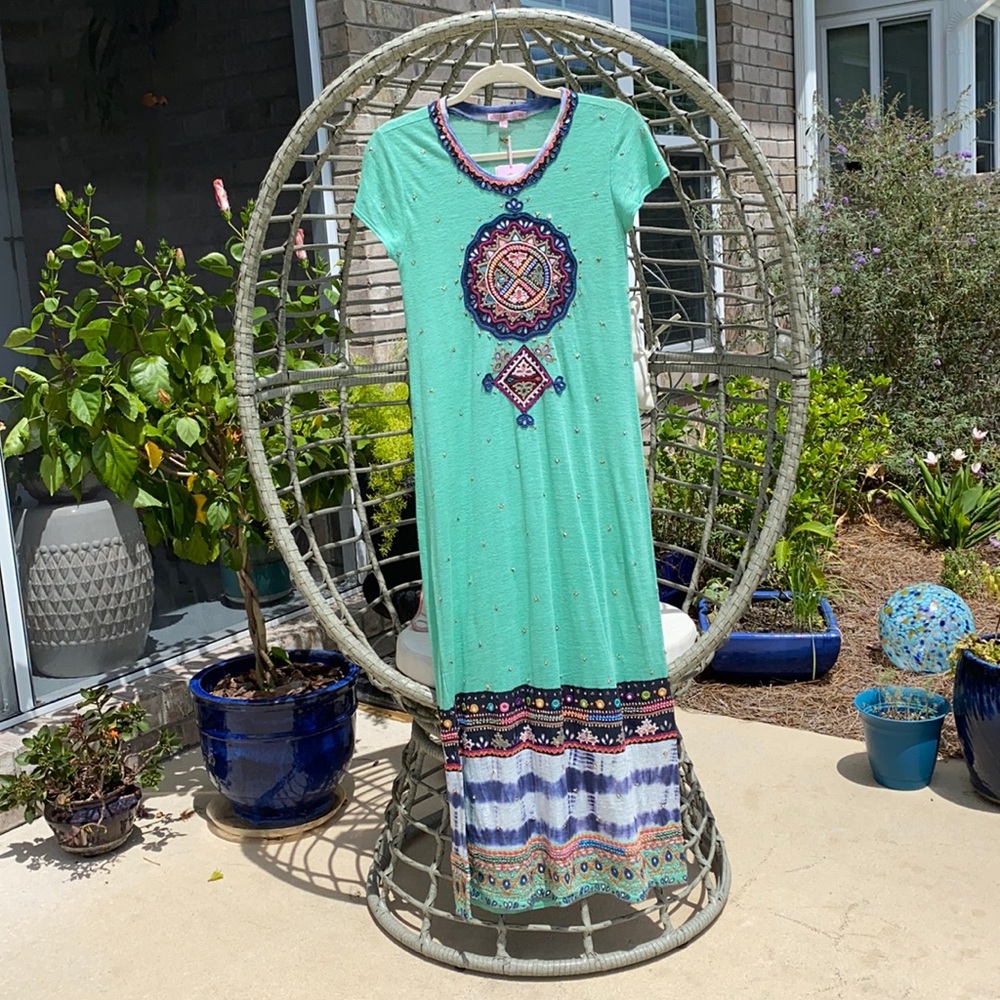 NWT Calypso St Barth Boho Linen Simona Dress